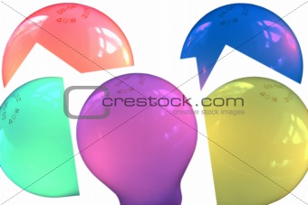 bulbs on cards