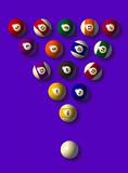 set of pool balls