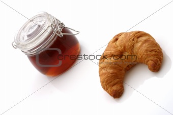 Honey and croissant