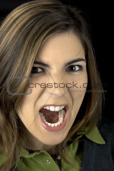 Woman yelling