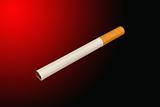 Isolated Cigarette on a red and black background