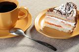 Cup of coffee and cake