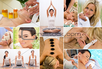 Montage Women Relaxing at Health Spa 