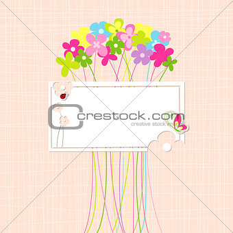 Springtime Colorful Flower Greeting Card