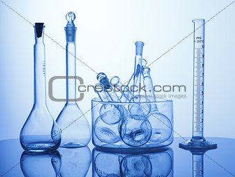 Lab assorted glassware equipment
