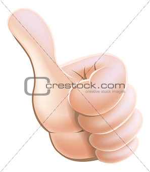Thumbs up cartoon hand