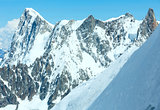 Mont Blanc mountain massif (view from Aiguille du Midi Mount,  F