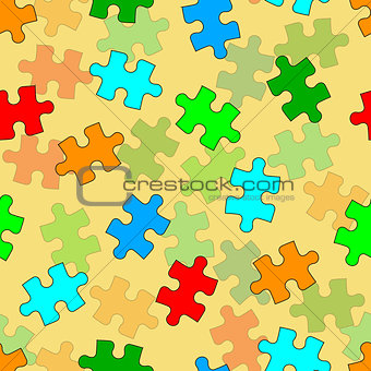 Beautiful  seamless wallpaper with jigsaw puzzle