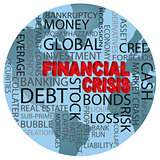World Financial Crisis Word Cloud Illustration