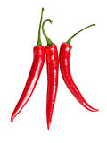 three red chili peppers
