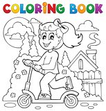 Coloring book kids play theme 2