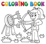 Coloring book kids play theme 3