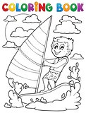 Coloring book water sport theme 1
