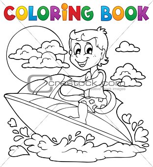 Coloring book water sport theme 2