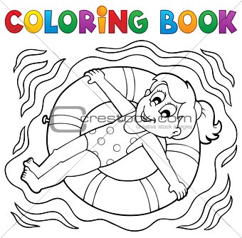 Coloring book water sport theme 4