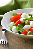 salad with olives, tomatoes and mozzarella cheese