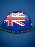 Australia Flag Button in Jeans Pocket