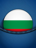 Bulgaria Flag Button in Jeans Pocket