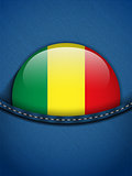 Mali Flag Button in Jeans Pocket