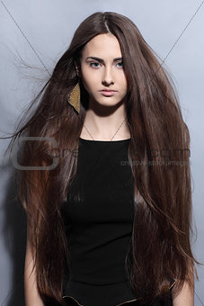 girl with long beautiful hair