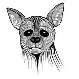 Hyena animal sketch symbol