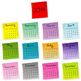 2014 stickers calendar