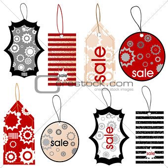 Price tags with different designs