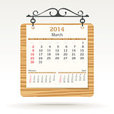 march 2014 - calendar