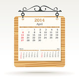 april 2014 - calendar