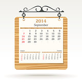 september 2014 - calendar