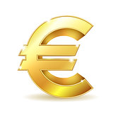 Gold sign euro currency.