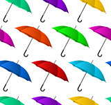 Seamless colorful umbrellas background.