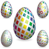 abstract 3D easter eggs