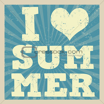 I love summer poster