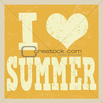 I love summer poster