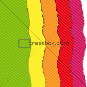 Color Torn Paper Borders Set