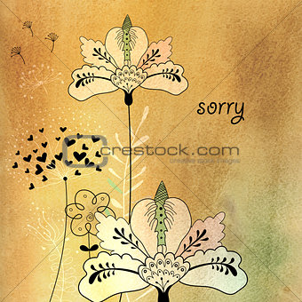 beautiful floral card