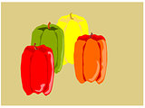 group of peppers