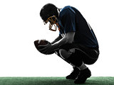 defeated american football player man silhouette