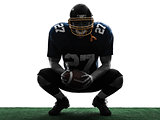 american football player man crouching silhouette