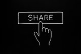 Hand Clicking Share Button