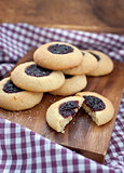 Cookies with jam filling center