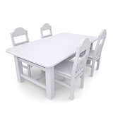 White table and chairs