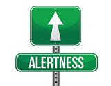 alertness road sign illustration design