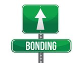 bonding road sign illustration design