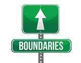 boundaries road sign illustration design