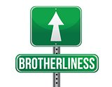 brotherliness road sign illustration design
