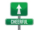 cheerful road sign illustration design