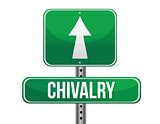 chivalry road sign illustration design