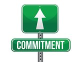 commitment road sign illustration design